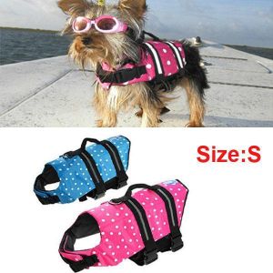 Safety Float Waterproof Adjustable Pet Dog Cat Life Jacket Size S