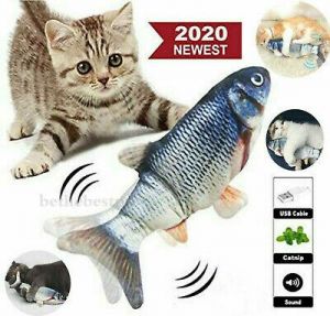 AliShopping  Animals Electric Realistic Interactive Fish Cat Kicker Crazy Dancing Pet Toy Catnip Toys