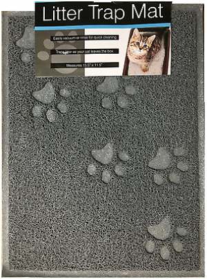 AliShopping  Animals bulk buys Quality Gray Cat Litter Trap Mat, Non-Slip Backing, Dirt Catcher, Soft