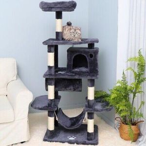 61" Stable Cat Tree Tower Condo Furniture Scratching Post Pet Kitty Play House