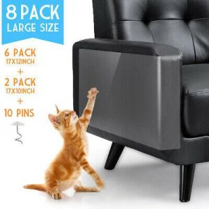 8PC Cat Furniture Scratch Guards Couch Protector Anti-Scratch Deterrent Pad Tape